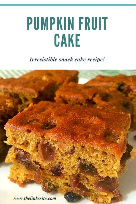 If you like fruit cake you’re going to love this Pumpkin Fruit Cake recipe! Packed with plump, juicy fruit and sweetened with mashed pumpkin and apricot nectar this cake is almost irresistible! thelinkssite.com #recipe #cake #snack #pumpkin Cakes With Vegetables In, Pumpkin Fruit Cake, Pumpkin Fruit Cake Recipe, Mashed Pumpkin Recipes, Mashed Pumpkin, Australia Recipes, Snack Cake Recipe, Pumpkin Fruit, Apricot Nectar