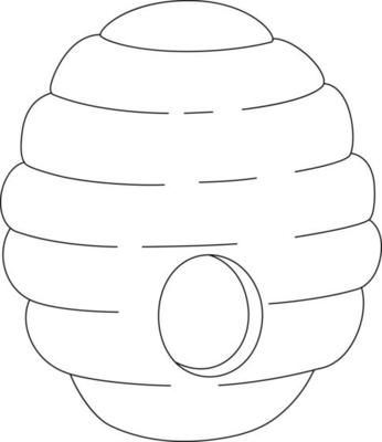 Spring Beehive Isolated Coloring Page for Kids 17584610 Vector Art at Vecteezy Bee Hive Coloring Page, Bee Hive Coloring Pages Free Printable, Honey Crafts Preschool, Beehive Outline, Beehive Drawing Simple, Beehive Template, Beehive Drawing, Bees Drawing, Bee Coloring Page