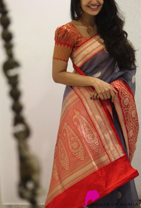 Buy Banarasi Silk Sarees Online | Banarasi Silk Saree Shop In Chennai - House of Ayana Sari Blouse Designs Traditional, Blows Designs Latest Back Neck, Silk Pattern Blouse, Silk Saree Sleeve Designs, Simple And Unique Blouse Design For Silk Saree, Silk Sari Blouse Design, Elephant Blouse Designs, Latest Trendy Blouse Designs For Silk Saree, Silk Saree Blouse Designs Pattern Wedding