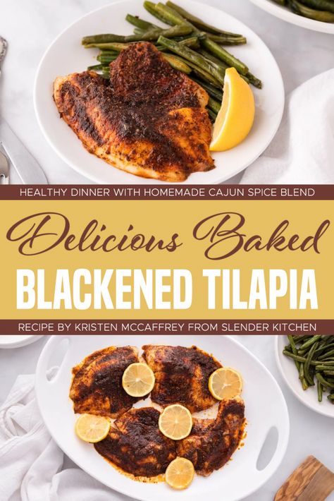 Delicious Baked Blackened Tilapia : ObesityHelp Blackened Tilapia Recipes, Cajun Spice Blend, Baked Tilapia Recipes, Blackened Tilapia, Cajun Spice, Slender Kitchen, Baked Tilapia, Bariatric Friendly Recipes, Lasagne Recipes