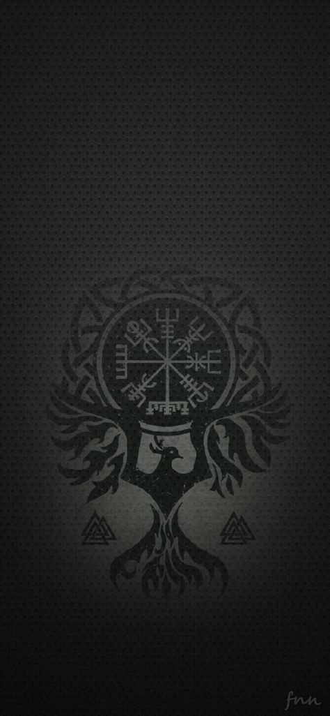 fnn Odin Wallpapers, Norse Wallpapers, Vikings Wallpaper Iphone, Norse Wallpaper, Viking Ornament, Viking Wallpaper, Black Phone Background, Viking Aesthetic, Arte Viking