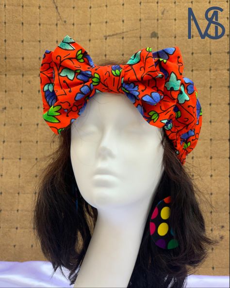 Satin lined ankara double bow headband Ankara Headband, Fascinator Hats Diy, Crochet Couture, Scrunchie Styles, Modest Dresses Fashion, African Dresses For Kids, African Print Clothing, Mode Turban, African Fashion Ankara