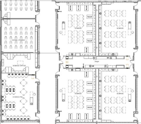 Lake Central High School Room Concepts: Science Science Laboratory Design, School Computer Room, Notes Science, Labs Plan, Band Rooms, School Floor Plan, Hanging Sliding Doors, School Floor, High School Design