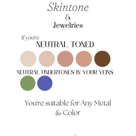 A simple guide to picking the right jewelry for your skintone. Find Your Undertone, Neutral Undertones, Neutral Tones, How To Find, Beauty, Color