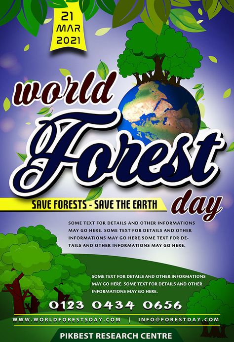 World Forest Day Poster, Forest Day Poster, World Earth Day, Forest Scenery, Earth Globe, Love Background Images, Love Backgrounds, Poster Psd, Powerpoint Word