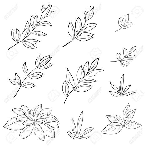 Foliage Greek Symbol Tattoo, Tree Drawing Simple, Plant Sketches, Tree Textures, Tree Vector, Tree Of Life Tattoo, Tree Artwork, Floral Border Design, Fabric Stamping