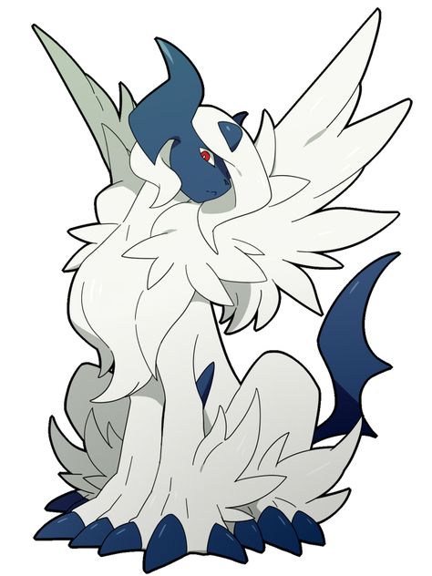 Mega Absol. My lovely sidekick!!! Absol Pokemon, Blue Pokemon, Best Pokemon Ever, Draw Pokemon, Pokémon Heroes, Pokemon Official, Cool Pokemon Wallpapers, Wild Pokemon, Pokemon Oc