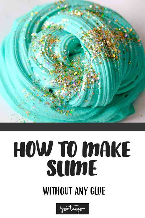 How To Make Slime Without Glue | YourTango #diy #slime #project #slimerecipe #yourtango | Follow us on Pinterest: www.pinterest.com/yourtango | Dish Soap Slime, No Glue Slime, Diy Crafts Slime, Soap Slime, Glue Slime, Borax Slime, Edible Slime, Resep Slime, Slime No Glue