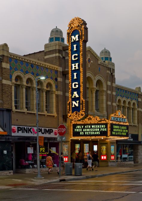 12) Ann Arbor Detective Noir, University Of Michigan Campus, Cheerleading Pyramids, Googie Architecture, Eastern Michigan University, Theater Architecture, Theatre Interior, Eastern Michigan, Ann Arbor Michigan