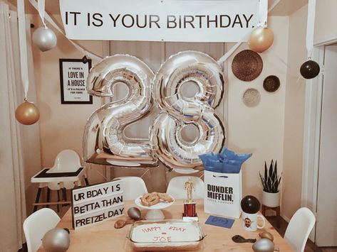 The Office Anniversary Ideas, The Office Birthday Party Decorations, The Office Party Ideas Decoration, The Office 30th Birthday, The Office Birthday Decorations, The Office Birthday Party Food, The Office Theme Party Ideas, The Office Kelly Birthday, The Office Birthday Party Ideas