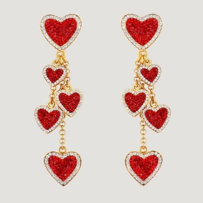 Say it with sparkle this Valentine’s Day.  Whether you are spoiling your mum, sister, bestie or just indulging in a little self-love. Then our Valentine’s gift guide is here to help you find the perfect present. Crystal Heart Earrings, Red Accessories, Heart Drop Earrings, Funky Jewelry, Fancy Jewelry, Crystal Drop Earrings, Rose Gold Jewelry, Fashion Costume, Crystal Heart