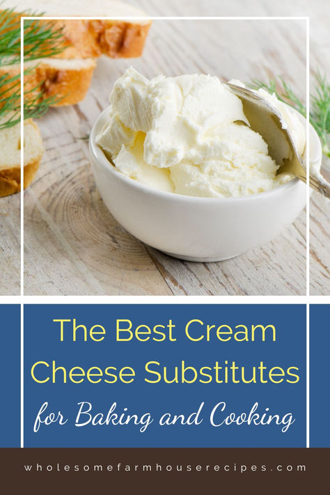 bowl of cream cheese Cream Cheese Substitute Cooking, Cream Cheese Ideas, Substitute For Cream Cheese, Cream Cheese Substitute, Healthy Baking Substitutes, Cheese Ideas, How To Make Cream, Keto Cream, Make Cream Cheese