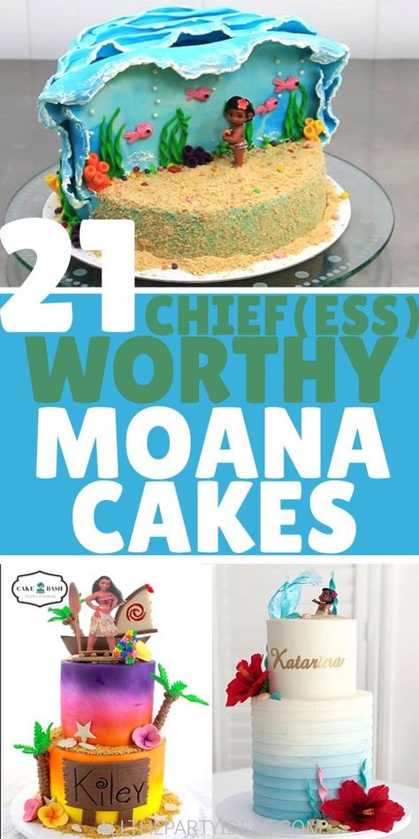 Moana Birthday Cake Diy, Diy Moana Cake, Moana Cake Ideas, Waterfall Cake, Avengers Nails, Moana Birthday Cake, Cakes For Kids, Huge Cake, Themed Recipes