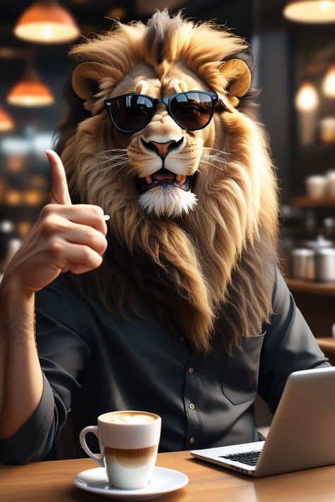 Beautiful and atractive white Lion man by Jose Manuel Vazquez Andion - Playground Lion Man, White Lion, Animal Head, Animal Heads, Creative Ads, Create Art, Image Generator, Social Media Posts, Lion King