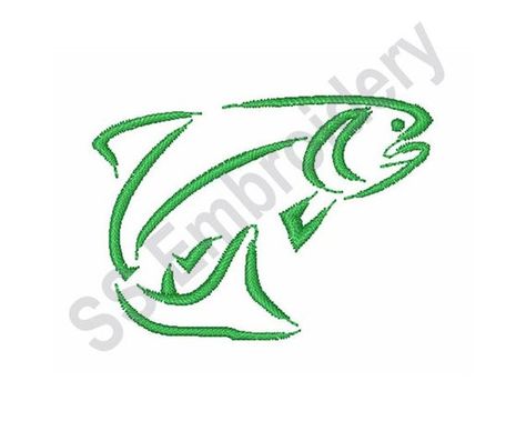 Trout Outline, Pole Painting, Fish Outline, Outline Pictures, Outline Embroidery, Trout Fish, Pes Embroidery, Embroidery Blanks, Fishing Pictures