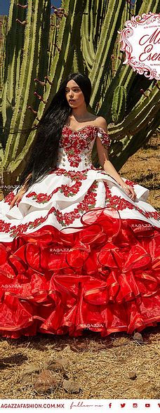 RAGAZZA CHARRO | Sacramento | Esmeralda Bridal & Quinceaneras Red Quince Dress, Charro Dress, Red Quinceanera Ideas, Floral Ballgown, Mexican Quinceanera, Mexican Quinceanera Dresses, Quinceanera Themes Dresses, Charro Quinceanera Dresses, Red Quince