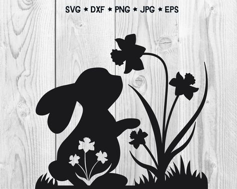 Bunny Svg Free Cricut, Easter Silhouette, Spring Svg, Easter Coloring Book, Decoration Vitrine, Bunny Silhouette, Cricut Design Studio, Stencils For Wood Signs, Silhouette Template