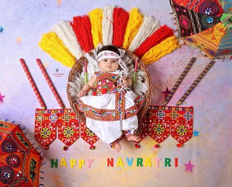 Navaratri Photoshoot For Baby, Navratri Photoshoot Ideas For Baby, Navaratri Baby Photoshoot Ideas, Navratri Baby Photoshoot Ideas, Navratri Theme Baby Photoshoot, Countdown Quotes, Monthly Photoshoot, Glam Quotes, Baby Collage