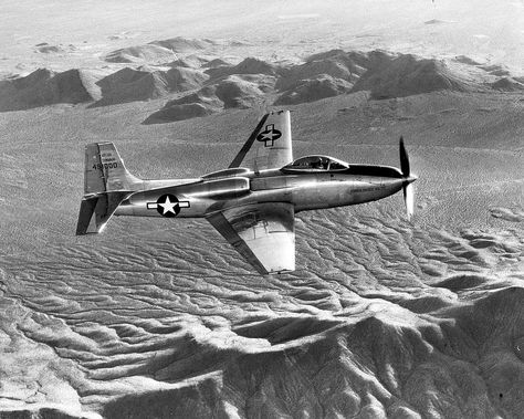 Consolidated XP-81, 44-91000,  Muroc, 1946 Dornier Do 335, Ww2 American, Propeller Plane, Aviation Image, Experimental Aircraft, P51 Mustang, Air And Space Museum, Jet Engine, Wwii Aircraft