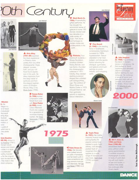 1999 - Dance Magazine - TIMELINE OF MODERN DANCE IN THE 20TH CENTURY - At the turn of the century, the public looked upon dance as a diversion, not a form of artistic expression. The pioneers of modern dance, often performing in vaudiville theaters, chose classical or exotic subjects...3 Dance Elements, Ballet Education, Dance Reference, Learn Dance, History Of Dance, Teaching Dance, Dance Education, Dance Pics, Dance Magazine