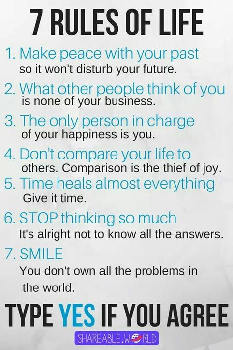 7 Rules of life. Great principles to live by! Forty Rules Of Love, Rules Of Life, 7 Rules Of Life, Dont Compare, Life Rules, Make Peace, Comparing Yourself To Others, Powerful Quotes, Good Advice