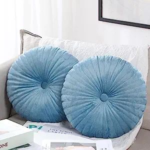 Round Decorative Pillows, Living Room Sofa Bed, Sofa Bed Blue, Round Throw Pillow, Elegant Pumpkins, Round Floor Pillow, Round Throw Pillows, Small Pumpkins, Pretty Decor