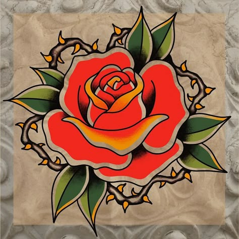 🔸CLASSIC ROSE🔸 #rose #rosetattoo #traditionaltattoo #oldschool #friedatattoo #friedawintertattoo #apprentice #boldwillhold #holyharbor… | Instagram Trad Rose, Rose With Banner Tattoo, Traditional Style Rose Tattoo, Rose Tattoo Flash, Red Roses Tattoo, Trad Rose Tattoo, Flowers Tattoos, New School Rose Tattoo, American Traditional Rose Tattoo