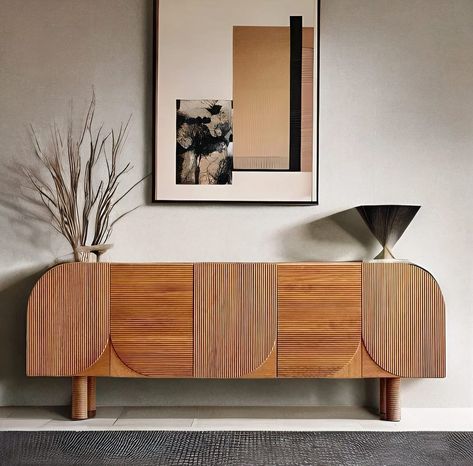 If you love curves then have a look at this beautiful Ina cabinet from @sienahomeuk. The natural wood and curved edges will elevate any space and add a touch of style. Follow me for more designer tips, finds, inspiration and mood boards. #fridayfind#cabinet#furniture#interiordecor#decor#homedecor#styling#furnitureselections#curves#modernfurniture#rdvdesigns#sienahomeuk Neutral Esthetics, Curvy Furniture, Curved Console, Link Modern, Bedroom Furniture Modern, Mango Wood Sideboard, Console Table Living Room, Credenza Design, Curved Furniture