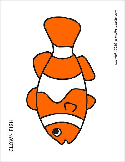 Coral Reef Fishes | Free Printable Templates & Coloring Pages | FirstPalette.com Fish Patterns Printable Templates, Rock Painting Patterns Templates Free Printable, Free Fish Printables, Fish Patterns Printable, Fish Printables Free, Coral Reef Drawing Easy, Fish Template Printable Free Pattern, Starfish Template, Surgeon Fish