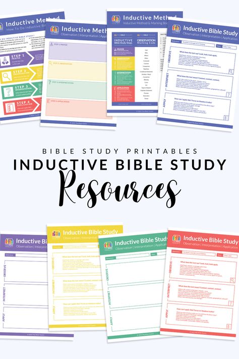 Have you heard of the inductive Bible study method? It's a great way to study the Bible in context and therefore apply it to your life more accurately. It can feel overwhelming when first starting out, so we've got a selection of resources to help you get going. Check out the shop for the various guides, worksheets, and tools to help you start this powerful way of studying Scripture. #InductiveBibleStudy #BibleWorksheet #InductiveMethod Inductive Bible Study Worksheets, Bible Preaching, Studying Scripture, Bible Summary, Bible Study Method, Printable Bible Study, Bible Study Materials, Bible Study Worksheet, Inductive Bible Study