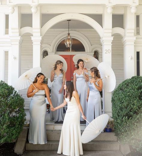 Captured by kimlynphotography

Jenny Yoo's luxe satin bridesmaid dresses in whisper blue adds the elegant, classic touch to any wedding. Parasol Wedding, Jenny Yoo Bridesmaid, Convertible Bridesmaid Dress, Bridesmaid Inspiration, Jenny Yoo, Convertible Dress, Satin Bridesmaid Dresses, Blue Bridesmaid Dresses, Modern Bridal