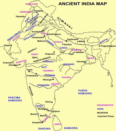 Ancient India Map River Map Of India, Vedic Philosophy, Indian River Map, Upsc History, Ancient India Map, Indian Map, Saraswati River, History Of Modern India, Map Of India