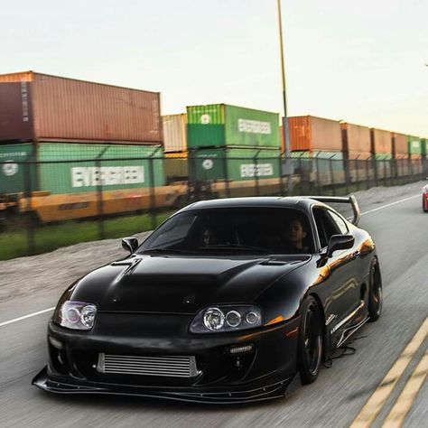 #Blacked #out #Toyota #Supra Supra Mk4, Toyota Supra Mk4, Toyota Supra, Toyota, Cars, Black