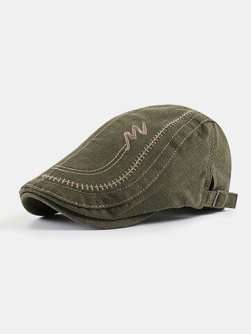 I found this amazing Men Cotton Letter Embroidery Cap Outdoor Leisure Wild Forward Hat Flat Cap with US$13.99,and 14 days return or refund guarantee protect to us. --Newchic Newsie Hat, Mens Beret Hat, Bone Bordado, Designer Baseball Caps, Embroidery Flats, Driving Cap, Ivy Hat, Embroidery Caps, Ivy Cap