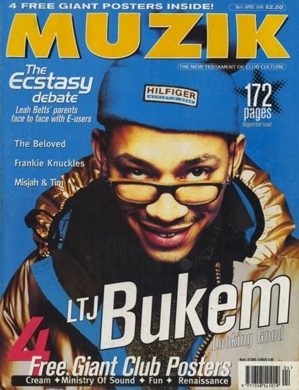 LTJ Bukem on the cover of Muzik (1995) Ltj Bukem, Frankie Knuckles, Rave Art, Designers Republic, Ministry Of Sound, Giant Poster, 90s Design, Club Poster, Trip Hop