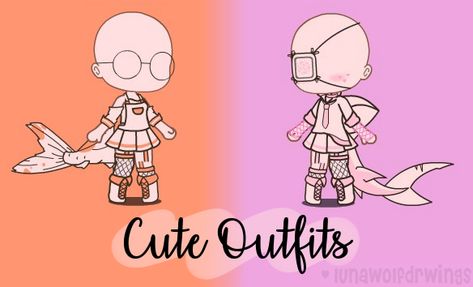 Aesthetic Koi Fish and Shark outfits Koi Fish Outfit, Fish Outfit, Orange Koi Fish, Shark Outfit, Orange Koi, Pink Shark, Kawaii Outfits, Aesthetic Orange, Gacha Stuff