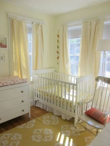 Baby Trend Colors for 2021 �– Baby Aspen Gifts Yellow Baby Room, Baby Room Boy, Brown Crib, Calm Space, Small Condo, Baby Room Neutral, Baby Nursery Neutral, Yellow Nursery, Yellow Curtains