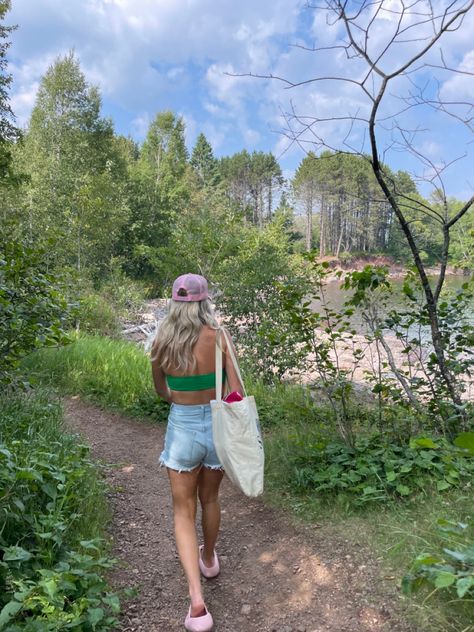 hiking | travel | hiking trails | hikibg outfits | traveling | swimming | swimsuit Cute Hiking Outfit Summer, Cute Hiking Outfit, Hiking Outfit Summer, Hiking Fits, Summer Hiking Outfit, Swimming Swimsuit, Summer Tropical, Travel Hiking, Swimming Outfit