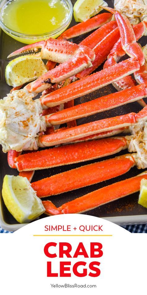 Making crab legs is easier than you think! Ready in only 5 minutes, these crab legs are the best way to treat yourself to a fancy meal at home! Boiling Crab Legs Recipes, Oven Baked Crab Legs Recipes, Boil Crab Legs Recipes How To Cook, Steamed Crab Legs Recipe How To Cook, Crab Legs How To Cook Boil, How To Cook Crab Legs At Home, Crab Legs How To Cook, How To Cook Frozen Crab Legs At Home, Best Way To Cook Crab Legs At Home