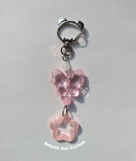 Butterfly Star Keychain ✨༊*·˚🌷🍥 Price - 220 + Shipping 🌷 Order via Website or DM 🌸 Dispatching takes 5-8 Days 🎀 . . . . . . . . . . . . Butterfly keychain, star keychain, pink keychain, aesthetic, Small business Indian, beads, Bag charms, Shoe Charm, Phone Charm, Bear Clasps, pinterest , pinterest inspired , pinteresty finds . . . . . . . . . . . #pinterestinspired #pinterest #pinteresty #handmadeaccessories #handmadejewelry #strawberry #bow #ａｅｓｔｈｅｔｉｃ #aesthetics #a... Cute Pink Keychain, Aesthetic Small Business, Keychain Aesthetic, Beads Bag, Star Keychain, Bow Aesthetic, Butterfly Keychain, Keychain Pink, Pink Keychain