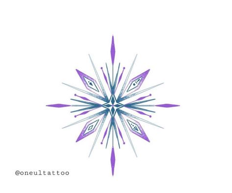 Frozen 2 Snowflake Tattoo, Frozen Snowflake Tattoo, Frozen Tattoo Disney, Frozen 2 Tattoo, Frozen Tattoo Ideas, Elsa Tattoo, Frozen Tattoo, Elsa Snowflake, Snow Tattoo