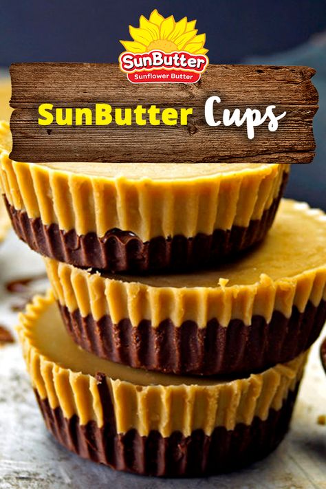 Sunflower Butter Cups, Sun Butter Cookies, Sunbutter Desserts, Sun Butter Recipes, Sunflower Butter Recipes, Sunbutter Cups, Sunflower Butter Cookies, Chocolate Sunbutter, Aip Paleo Desserts