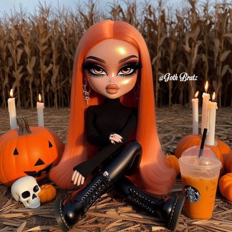 Good morning 🎃#bratz #explorepage Ginger Bratz, Bratz Icon, Alt Baddie, Ice Spice, Facebook Party, Romantic Goth, Ginger Girls, Ice And Spice, Doll Outfits