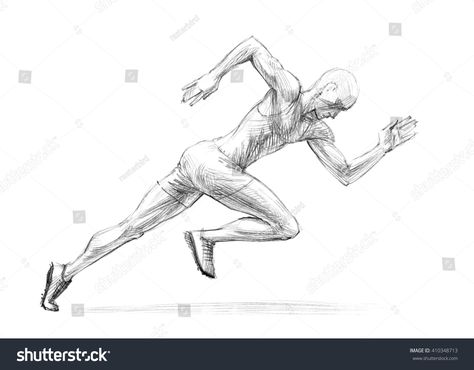 Running Man Drawing Reference, Running Fast Drawing, Man Running Drawing Reference, Running Person Drawing, Jogging Drawing, Man Running Drawing, Running Drawing Reference, Running Sketch, Running Reference