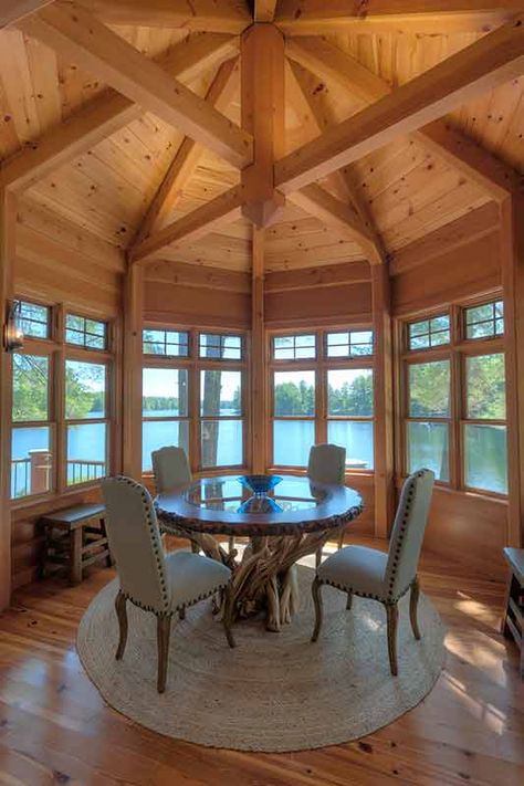 Timber Frame Design, Timber Frames, Pine Timber, Ski House, Barndominium Floor Plans, Timber Frame Homes, Timber Framing, Prefab Homes, Screened Porch