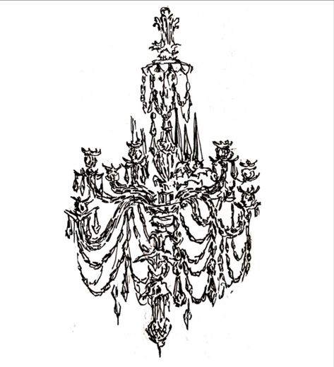 Vintage Chandelier Tattoo, Gothic Chandelier Tattoo, Chandelier Sketch, Victorian Gothic Tattoo Ideas, Victorian Tattoo Ideas, Baroque Tattoo, Chandelier Tattoo, Victorian Tattoo, Castle Tattoo