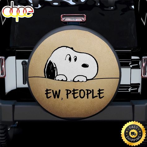 Snoopy Ew People Funny Jeep Car Spare Tire Covers Gift For Campers The Spare Tire Cover is a practical and stylish accessory for any vehicle. Made fro... Funny Spare Tire Covers, Galaxy Car, Graphic Design Showcase, Nightmare Before Christmas Movie, Gift For Campers, Jeep Tire Cover, Jeep Car, Ew People, People Funny