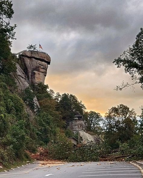 Chimney Rock, Hickory Nc, The American Flag, Western North Carolina, Beacon Of Hope, Business Promotion, Local Business, Autumn Trees, Local Businesses