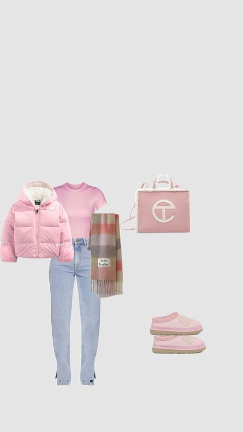 #uggs#pink Horizon Pink Uggs Outfit, Pink Ugg Neumel Outfit, Pink Ugg Telfar Bag Outfit, Ugg Neumel Outfit, Pink Uggs Outfit, Uggs Tasman Outfit, Casual Winter Fits, Uggs Pink, Ultra Mini Uggs