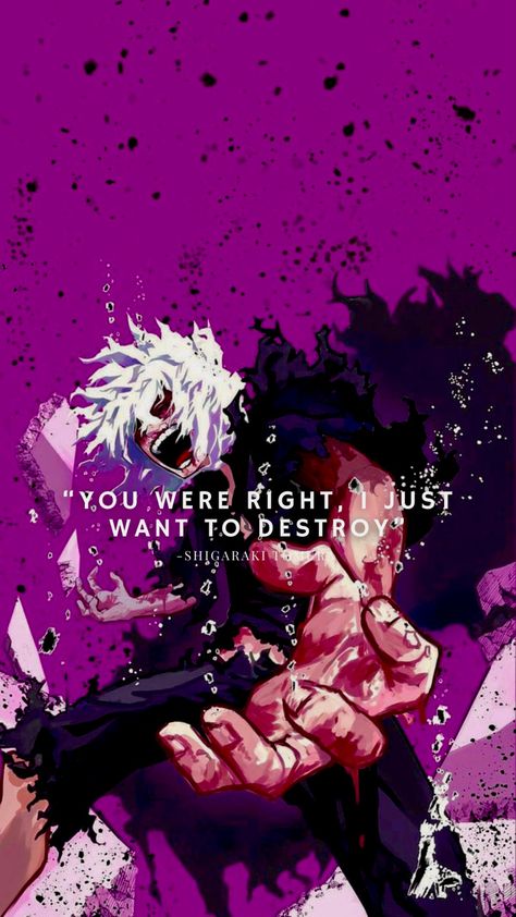 Tomura Shigaraki Quotes, Shigaraki Quotes, Shigaraki Tomura, Tomura Shigaraki, 1080p Anime Wallpaper, Academia Wallpaper, Anime Quotes Inspirational, Cool Anime Backgrounds, Wallpaper Animes